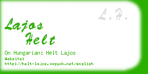 lajos helt business card